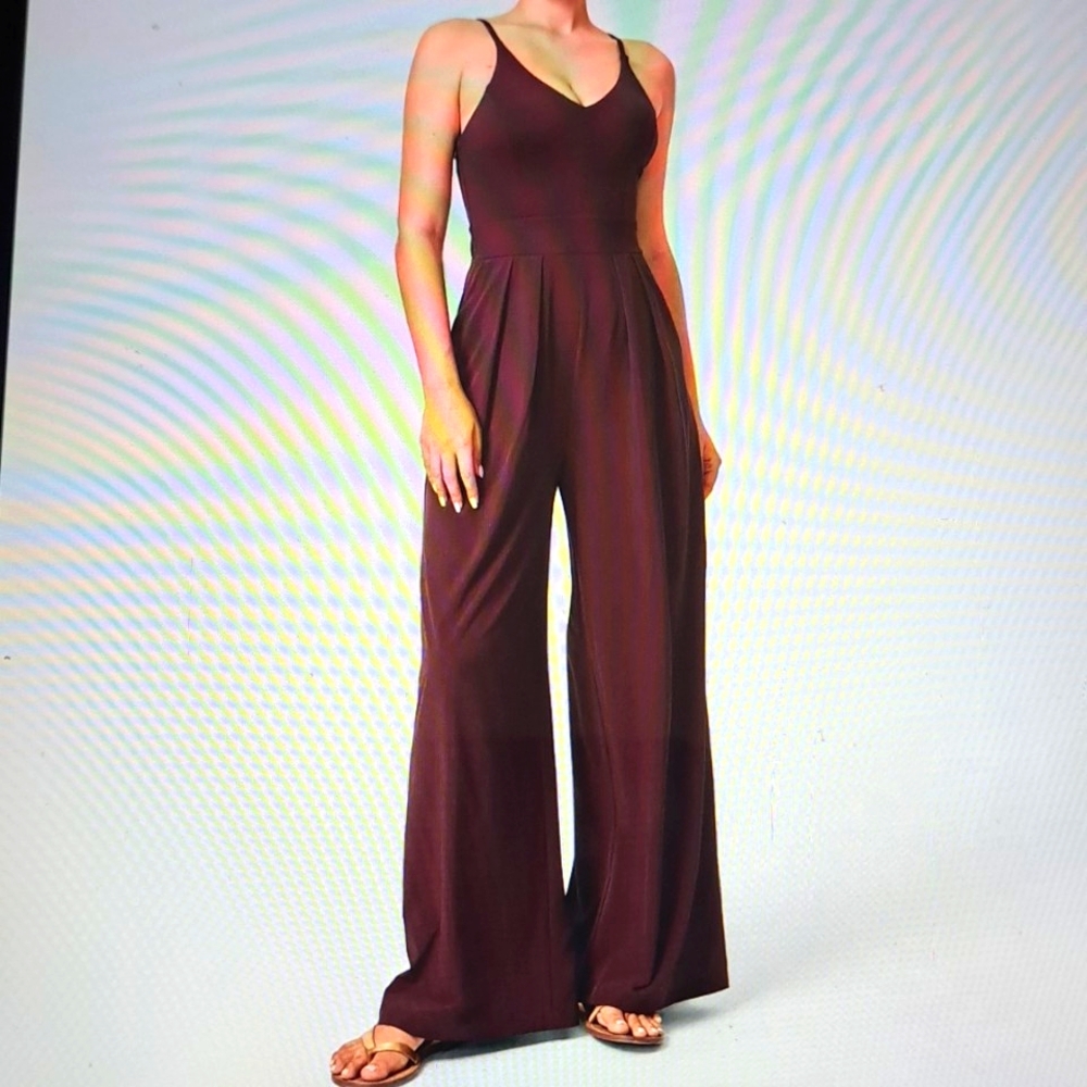 2X     HALARA BREEZEFUL BACKLESS WIDE LEG JUMPSUIT